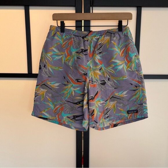 Patagonia Men's SMALL Baggies shorts Birds Of Paradise Swim Trunks Lined - Picture 7 of 16